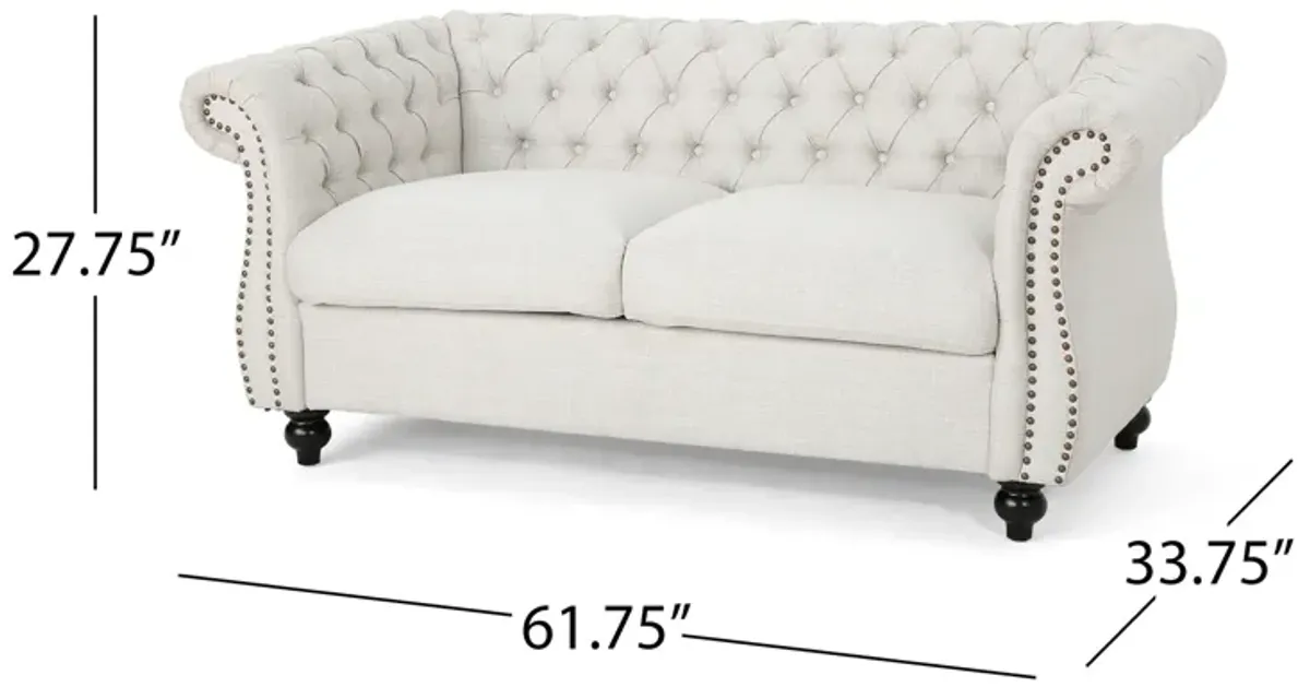 Merax Traditional Chesterfield Loveseat Sofa