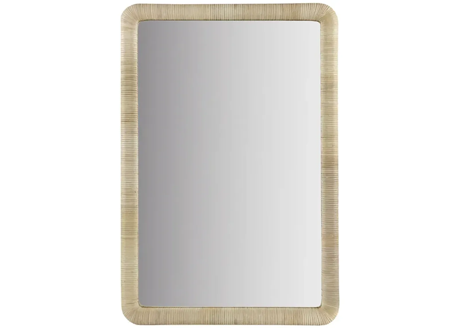 Gracie Mills Janell Serenity Reflected Natural Rattan Rectangle Wall Mirror