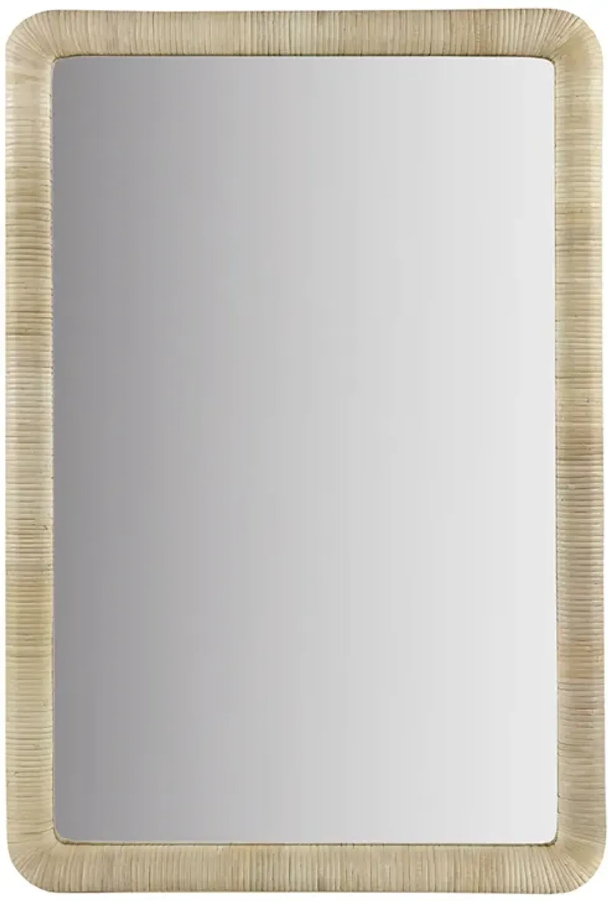 Gracie Mills Janell Serenity Reflected Natural Rattan Rectangle Wall Mirror