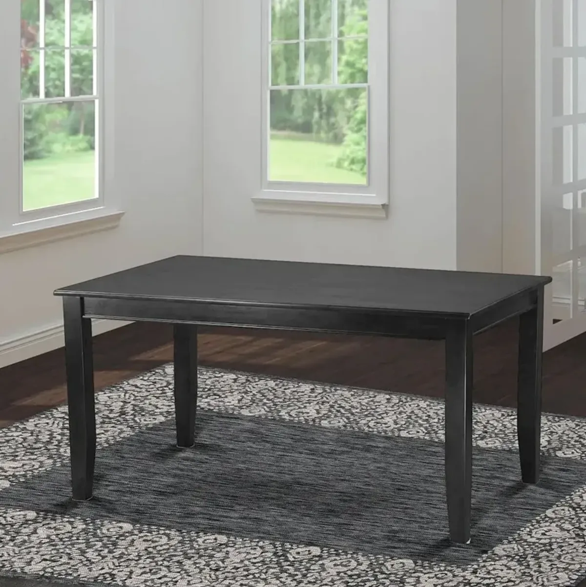 Dudley Rectangular Dining Table 36"x60" in Black Finish