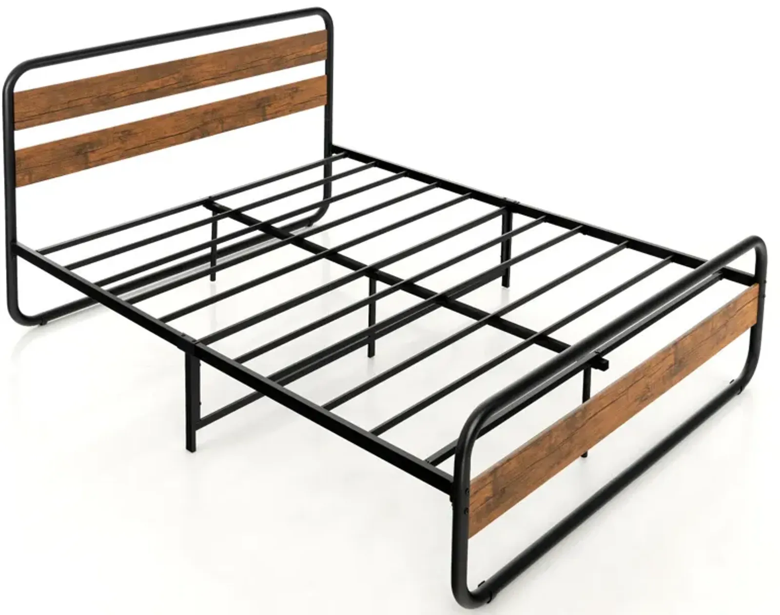 Arc Platform Bed with Headboard and Footboard