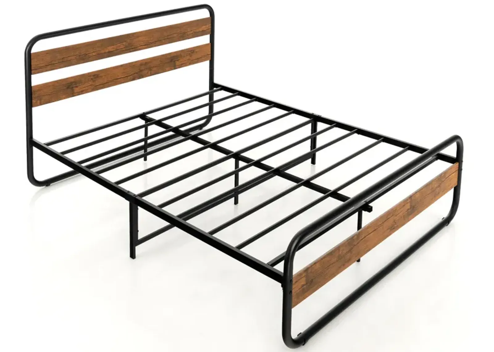 Arc Platform Bed with Headboard and Footboard