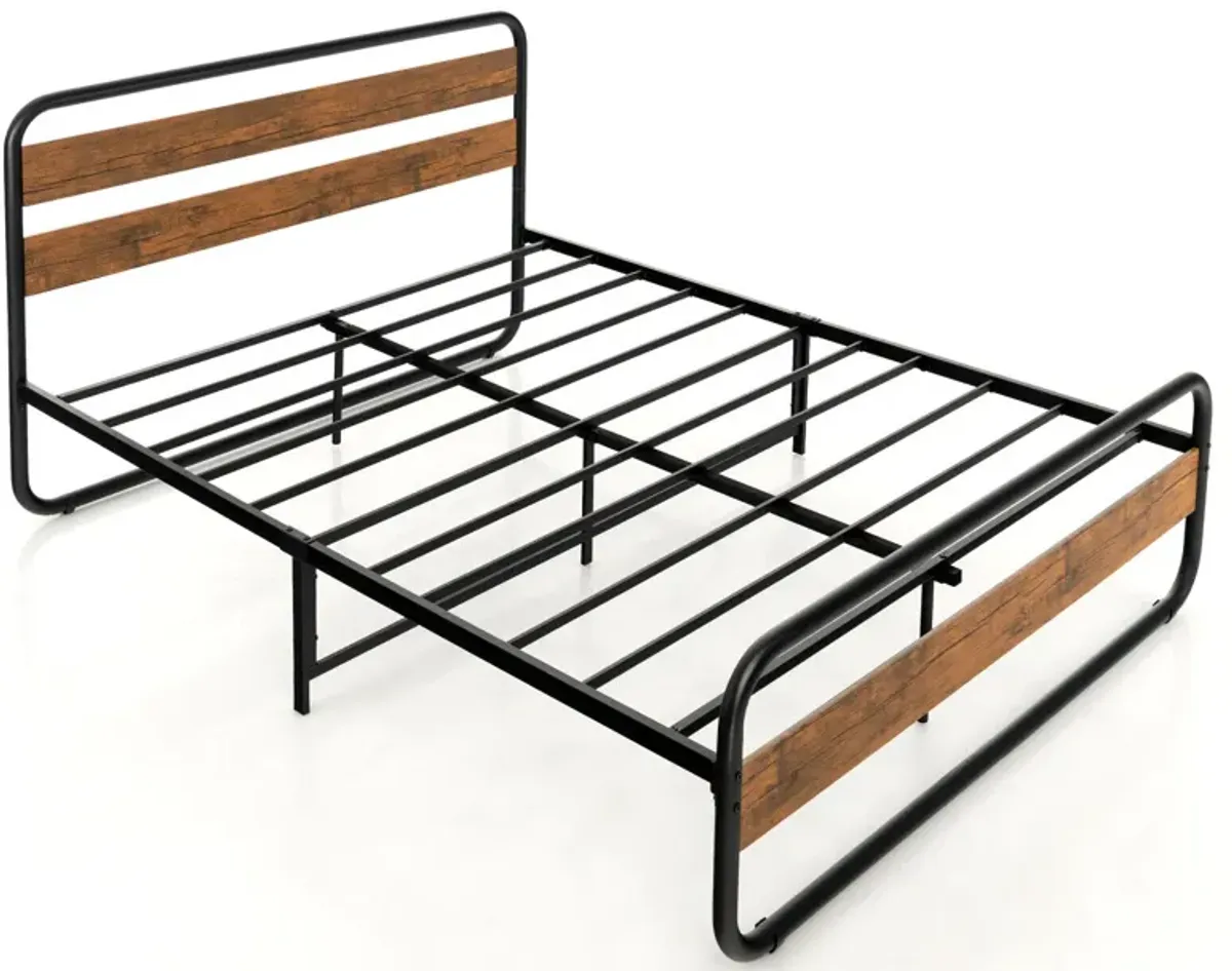 Arc Platform Bed with Headboard and Footboard