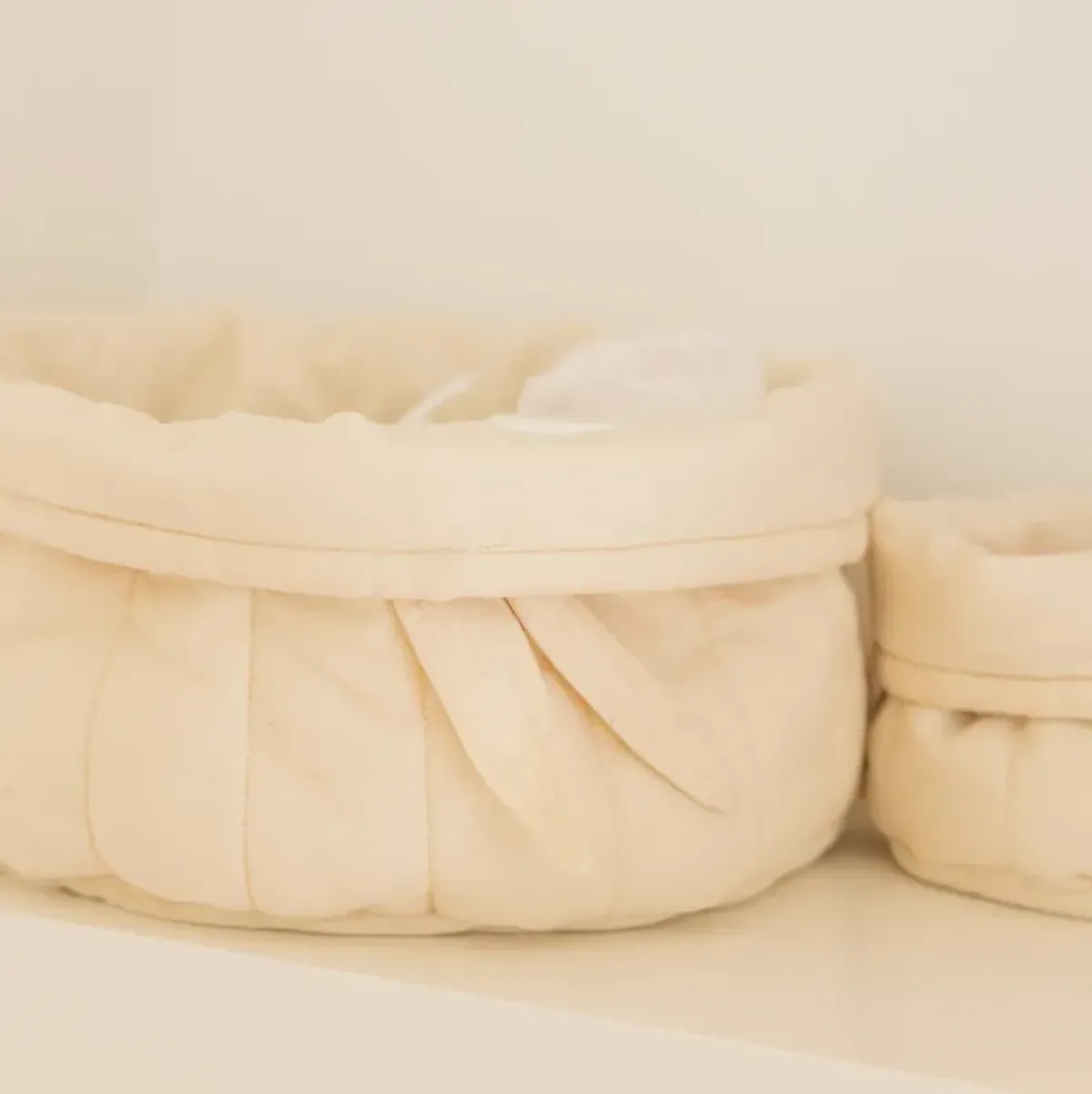 Set of two quilted baskets - Bambie Natural