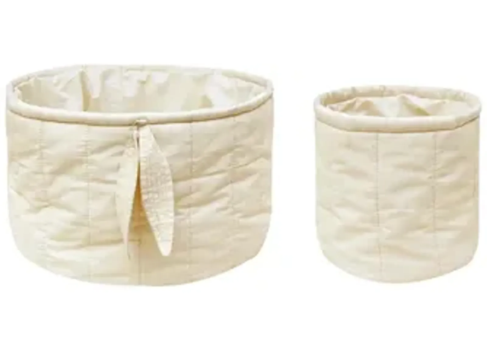 Set of two quilted baskets - Bambie Natural