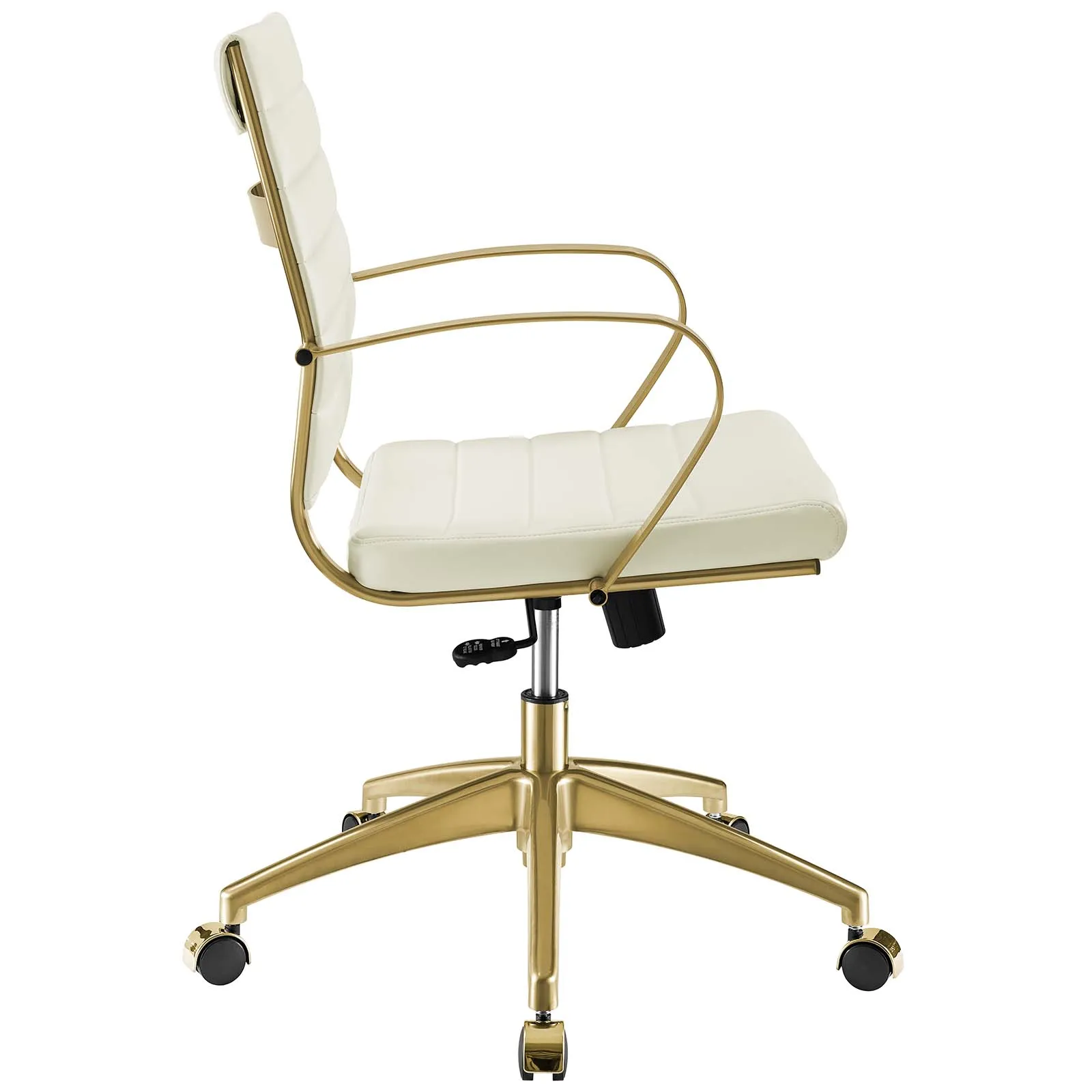 Modway Furniture - Jive Gold Stainless Steel Midback Office Chair Gold Black