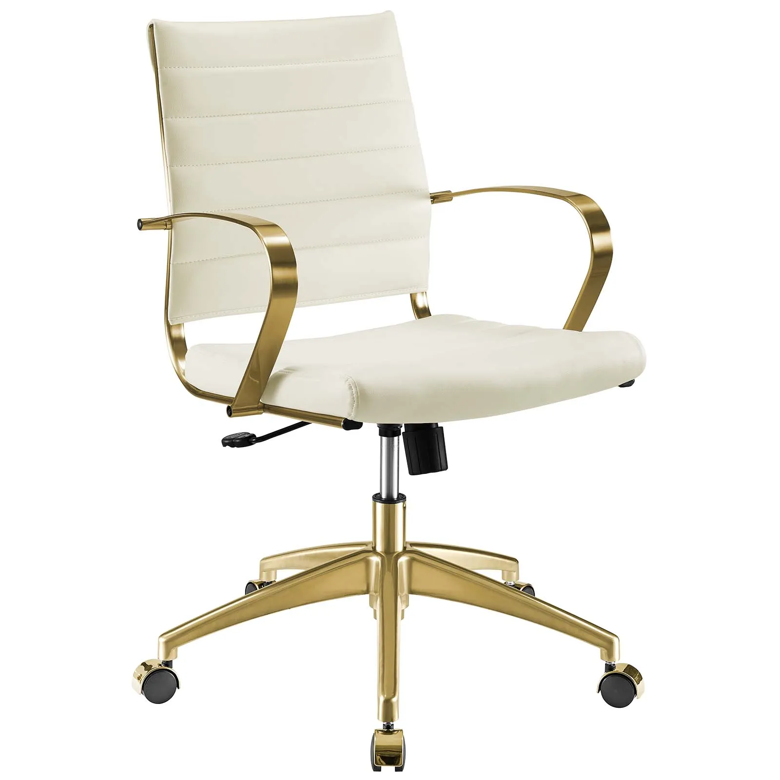 Modway Furniture - Jive Gold Stainless Steel Midback Office Chair Gold Black