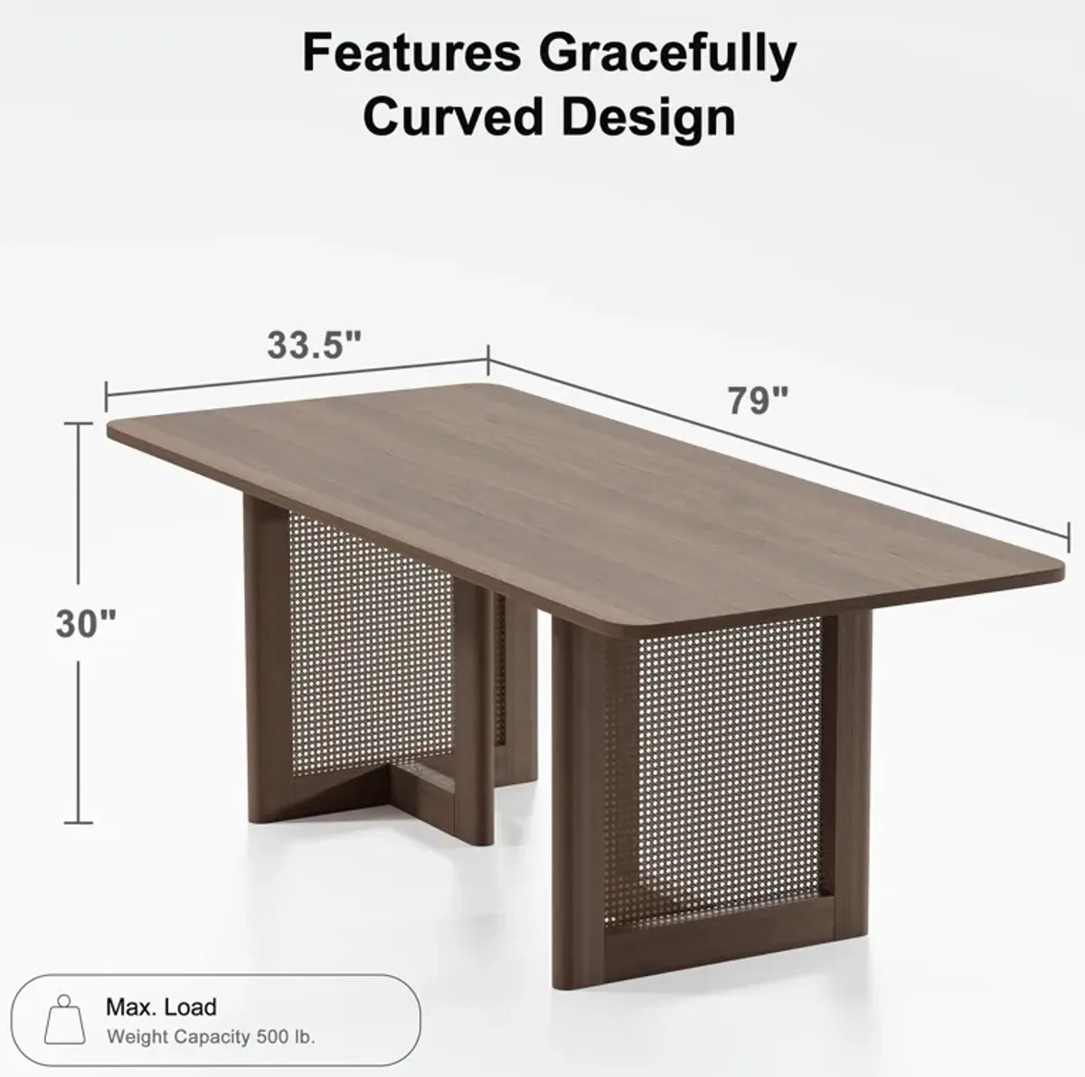 79 Cinna Natural Oak Wood Rectangle Dining Table (Seats 8)