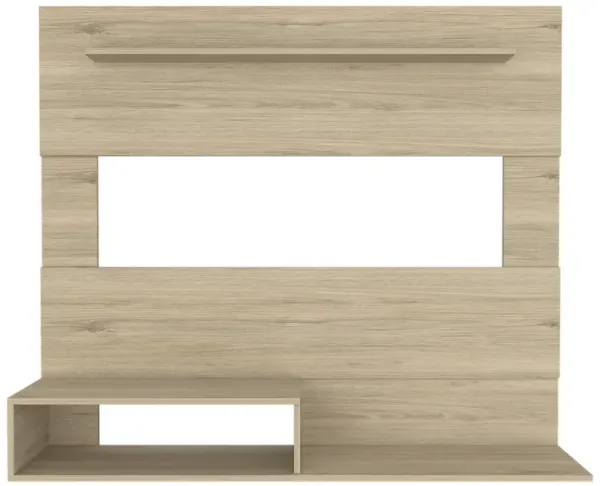 Floating Entertainment Center Albuquerque, Living Room, Light Pine