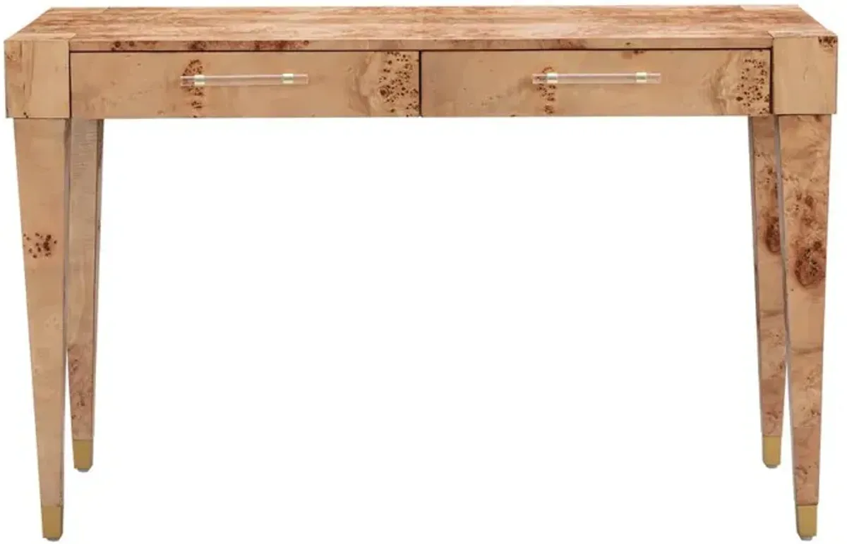 Belen Kox Contemporary Burl Wood Work Desk, Belen Kox