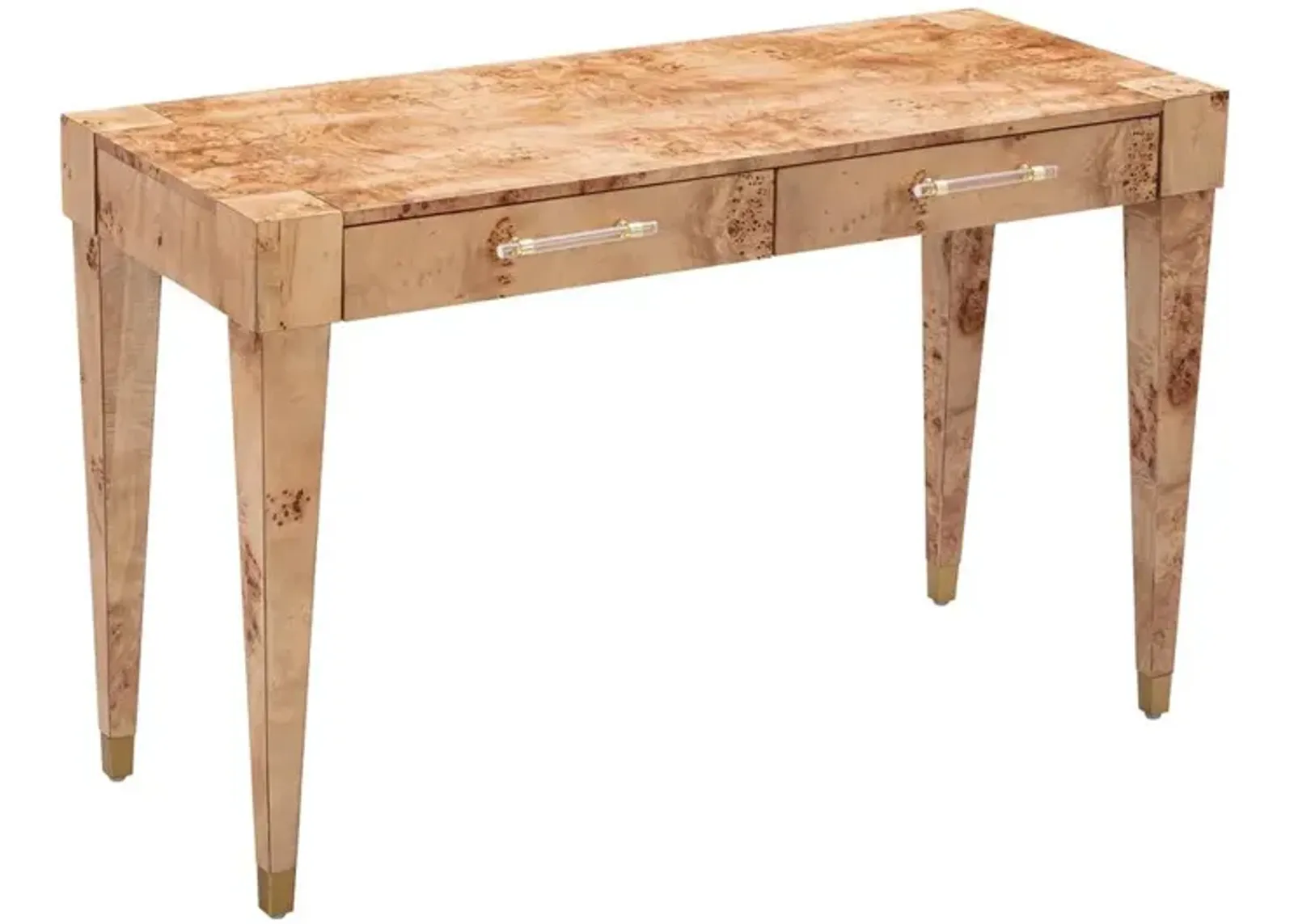 Belen Kox Contemporary Burl Wood Work Desk, Belen Kox