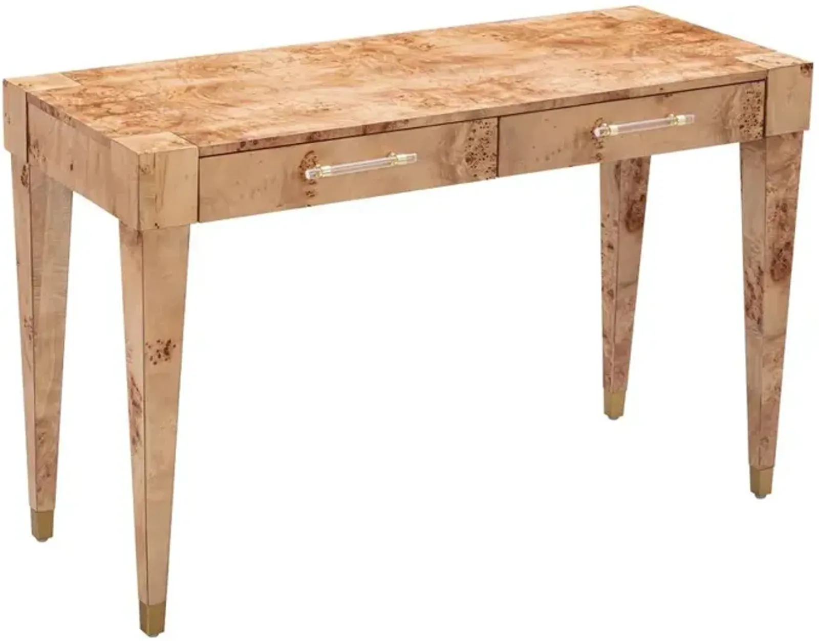 Belen Kox Contemporary Burl Wood Work Desk, Belen Kox