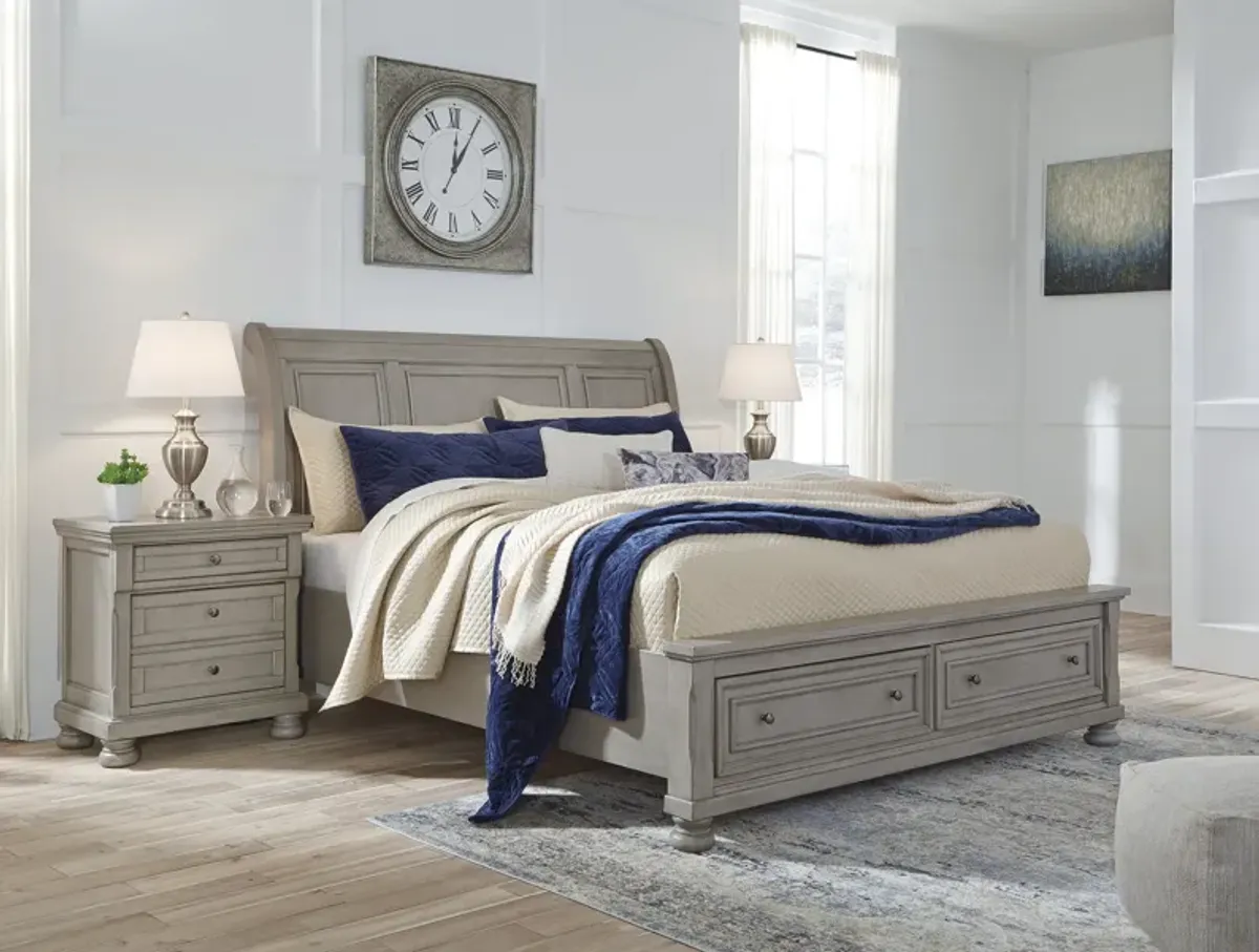 Lettner Queen Sleigh Bed with 2 Storage Drawers