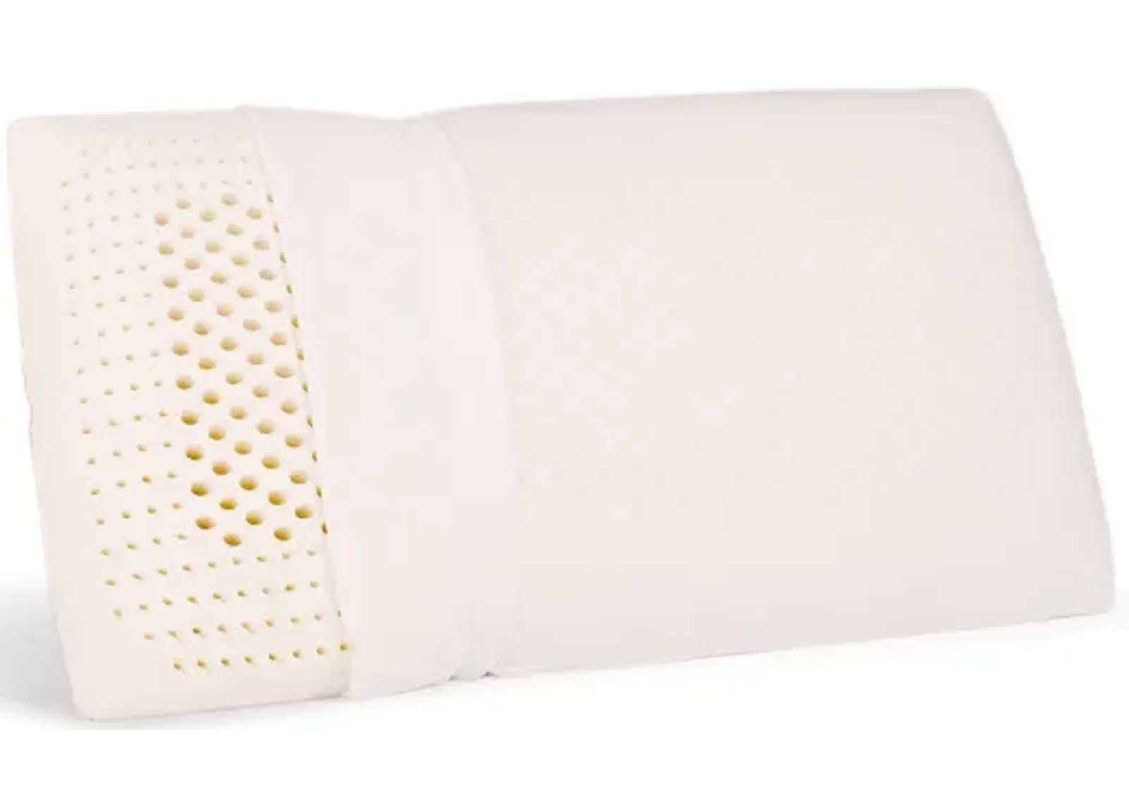 eLuxury Natural Latex Foam Bed Pillow with Cover, Standard