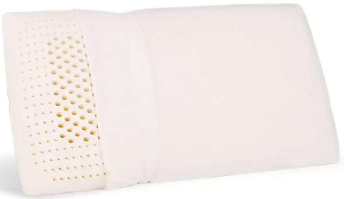 eLuxury Natural Latex Foam Bed Pillow with Cover, Standard