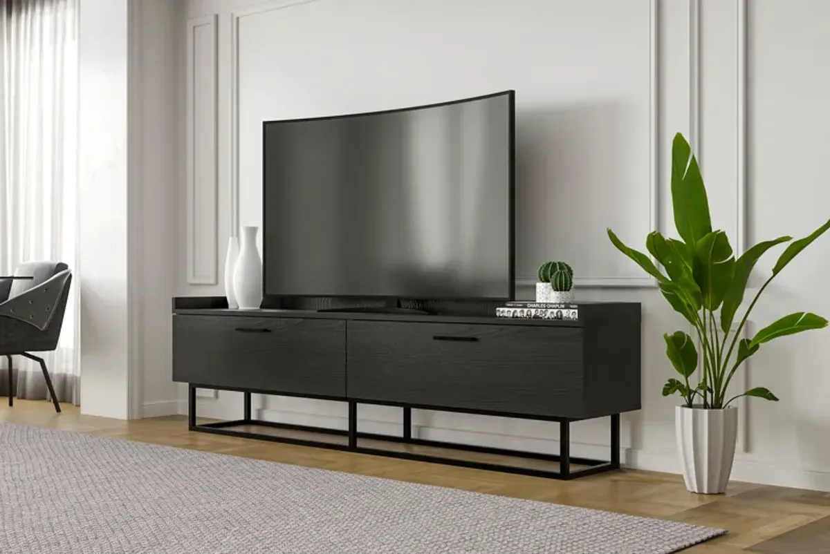 Manila 71" Iron Legs Tv Stand Oak-Daisy