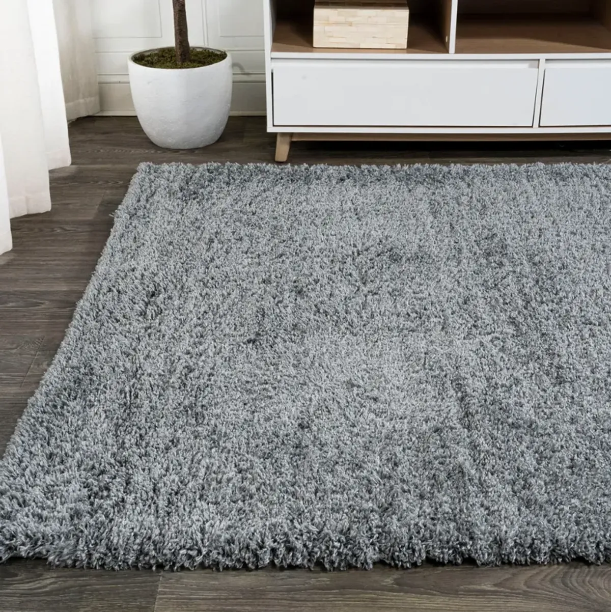 Groovy Solid Shag Area Rug