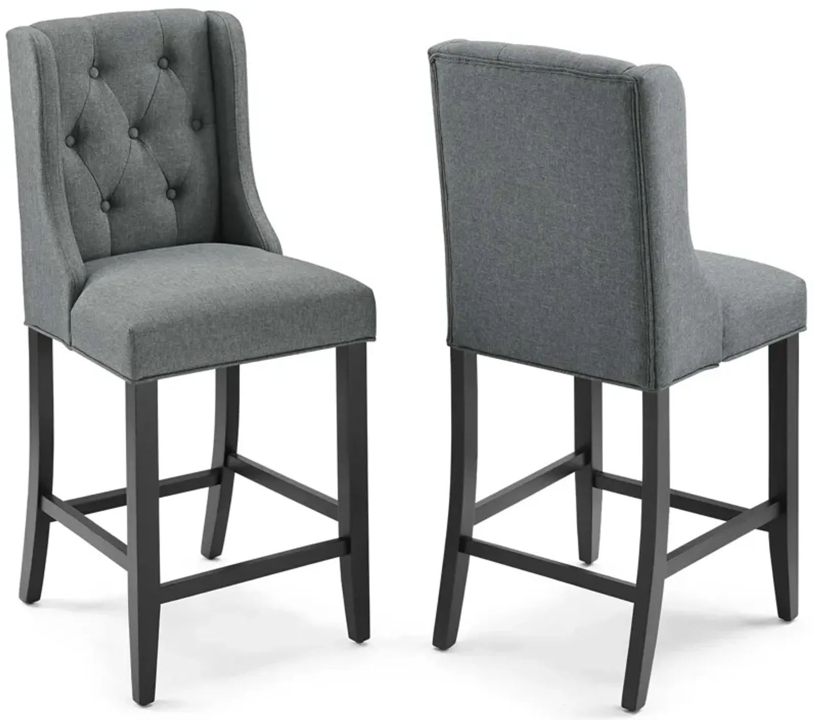 Baronet Counter Bar Stool Upholstered Fabric Set of 2