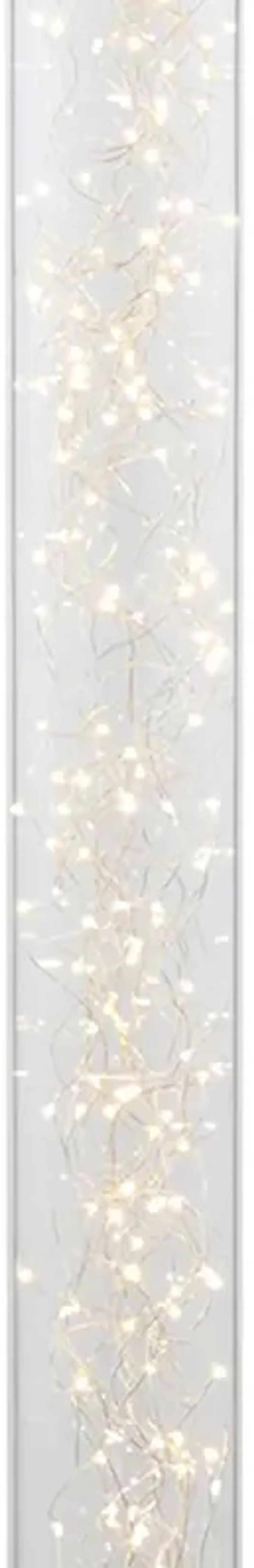 Floor Lamp with 360 Pieces LED Rope Bulbs, Silver-Benzara