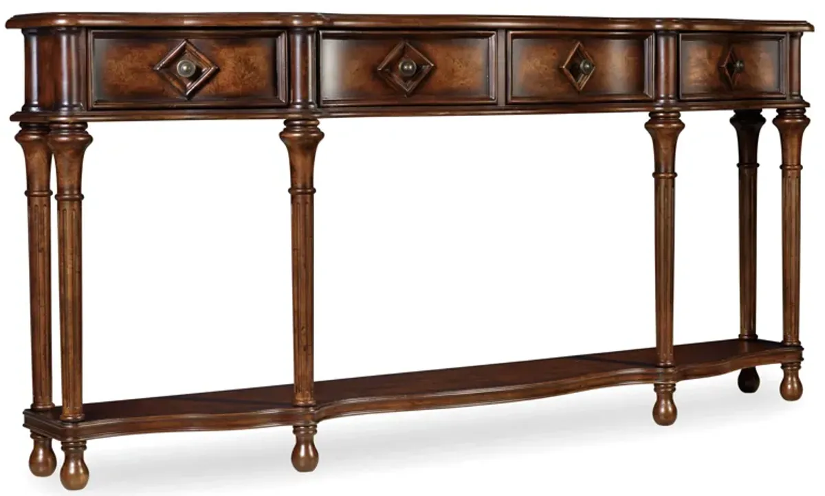 72'' Hall Console in Medium Wood