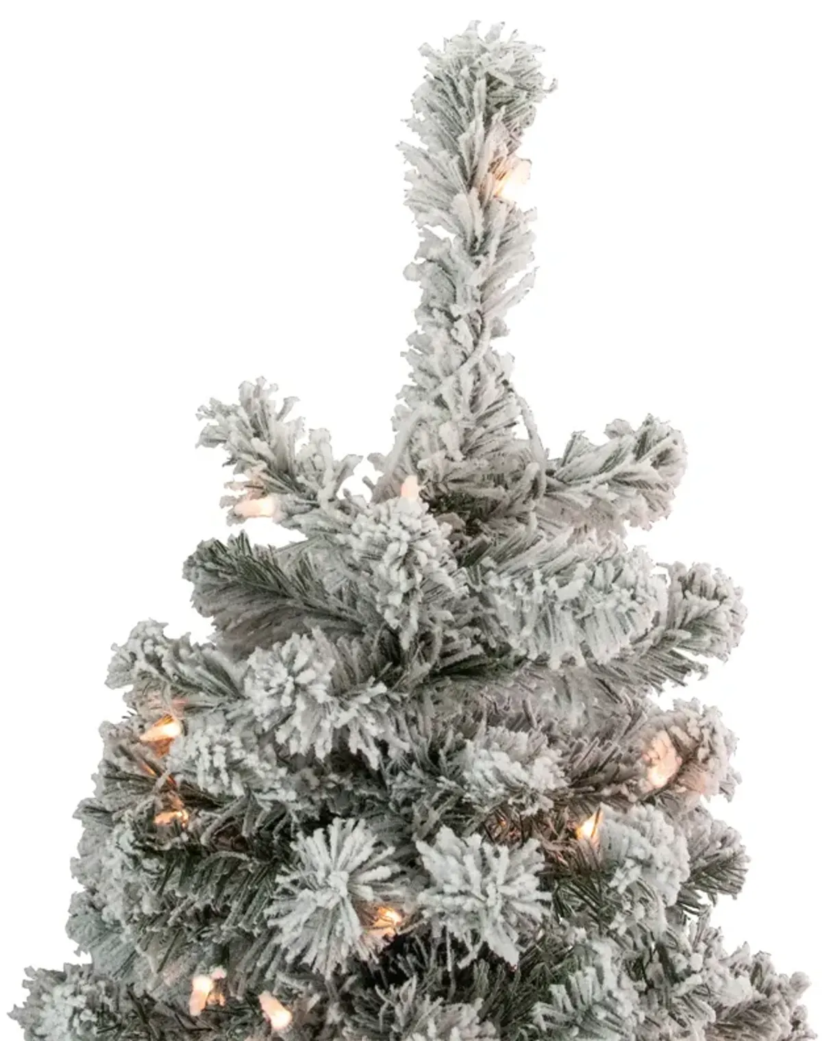 4.5' Pre-Lit Flocked Madison Pine Artificial Christmas Tree  Clear Lights