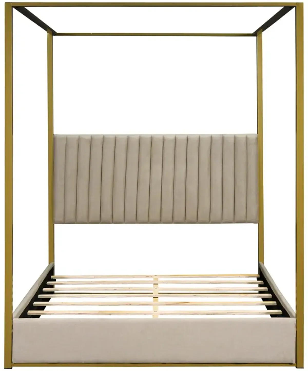 Merax Upholstery Canopy Platform Bed