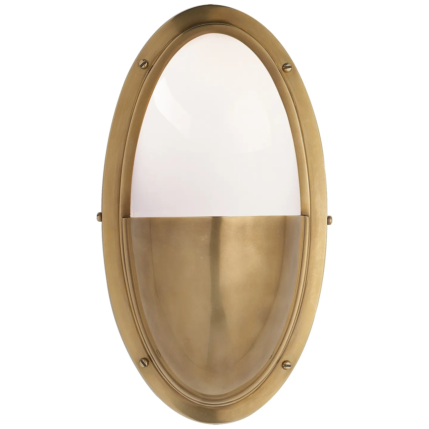 Pelham Oval Light in Antique Brass