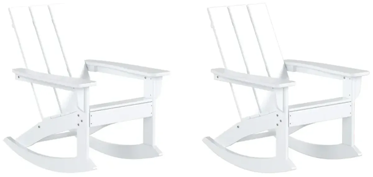 WestinTrends Modern Adirondack Outdoor Rocking Chair (Set of 2)