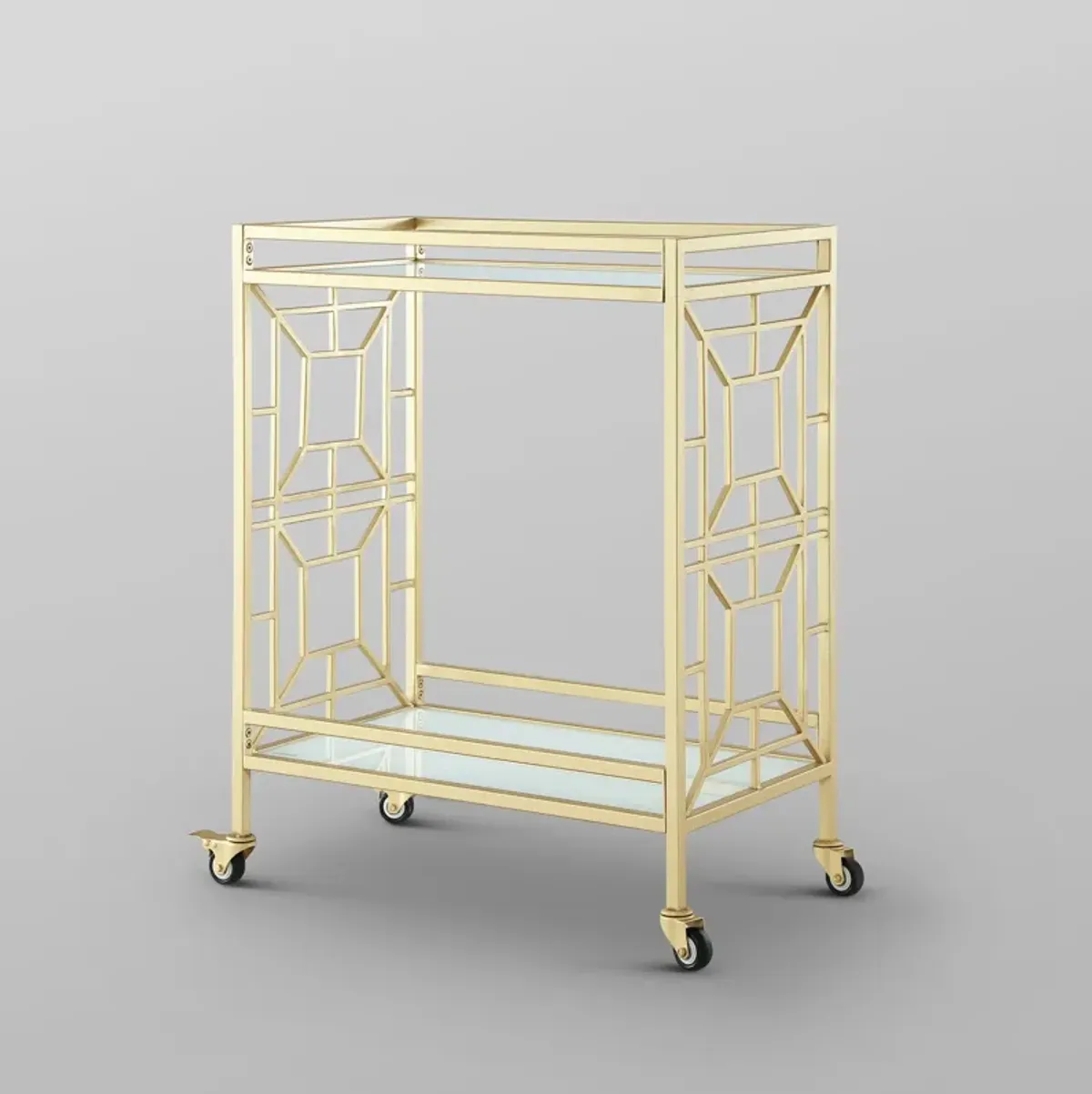 Inspired Home Jared Bar Cart Serving Tray