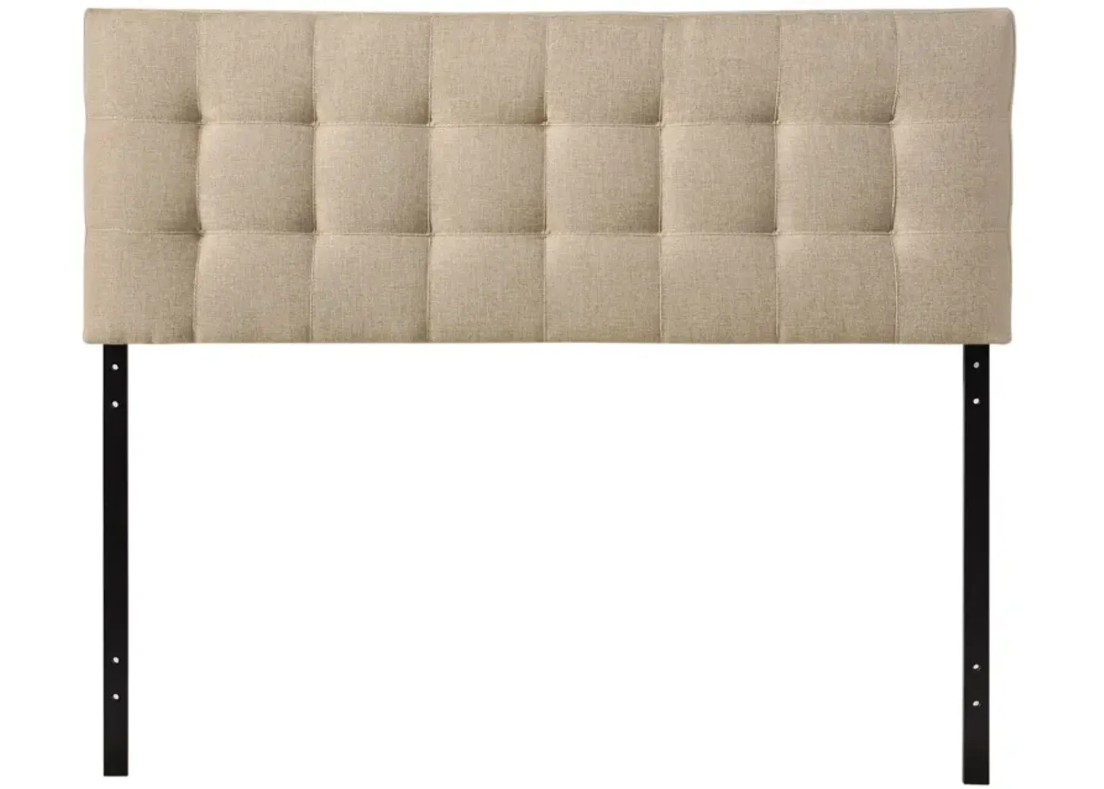 Hivvago King size Beige Fabric Upholstered Mid Century Style Headboard