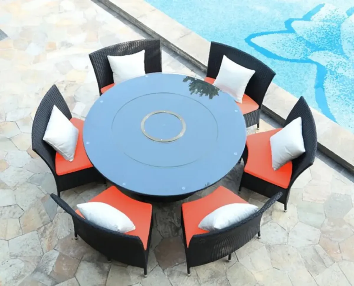 Nightingdale Orange Outdoor Dining Set