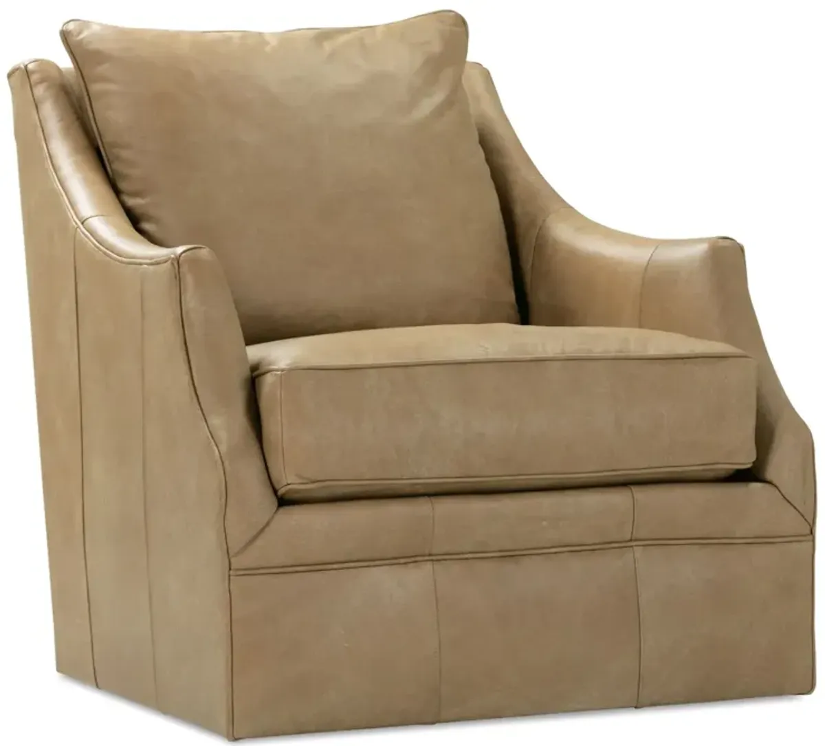 Kara Leather Swivel Glider