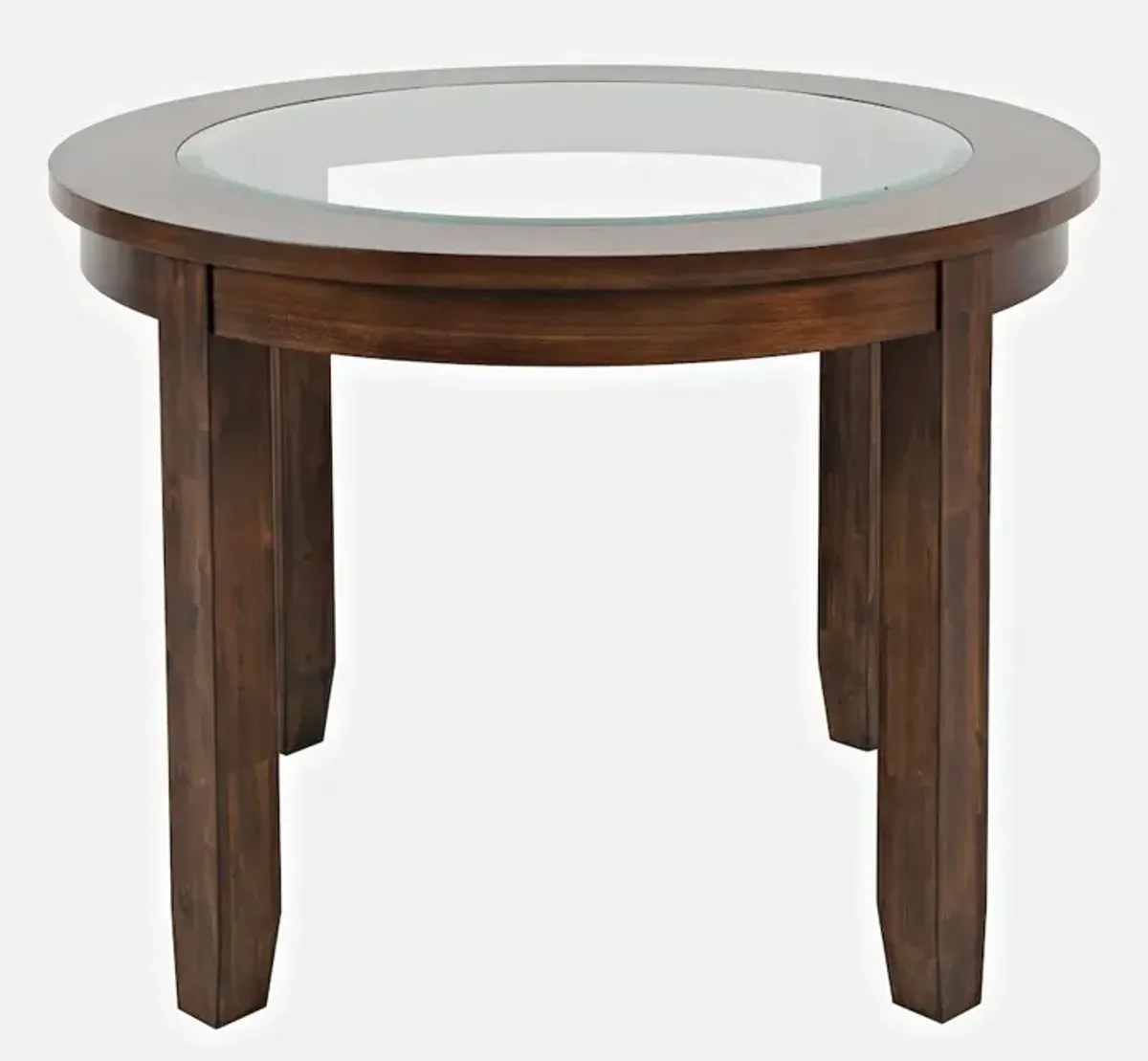 Jofran Urban Icon Contemporary 42" Round Glass Inlay Dining Table