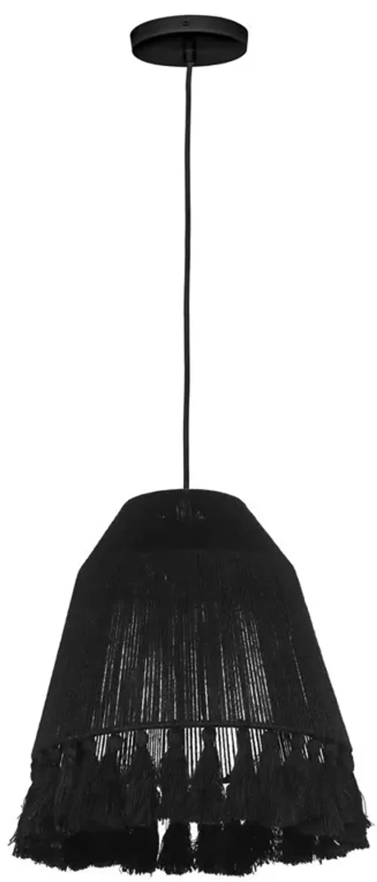 Belen Kox Bokaro Black Jute Boho Pendant Lamp, Belen Kox