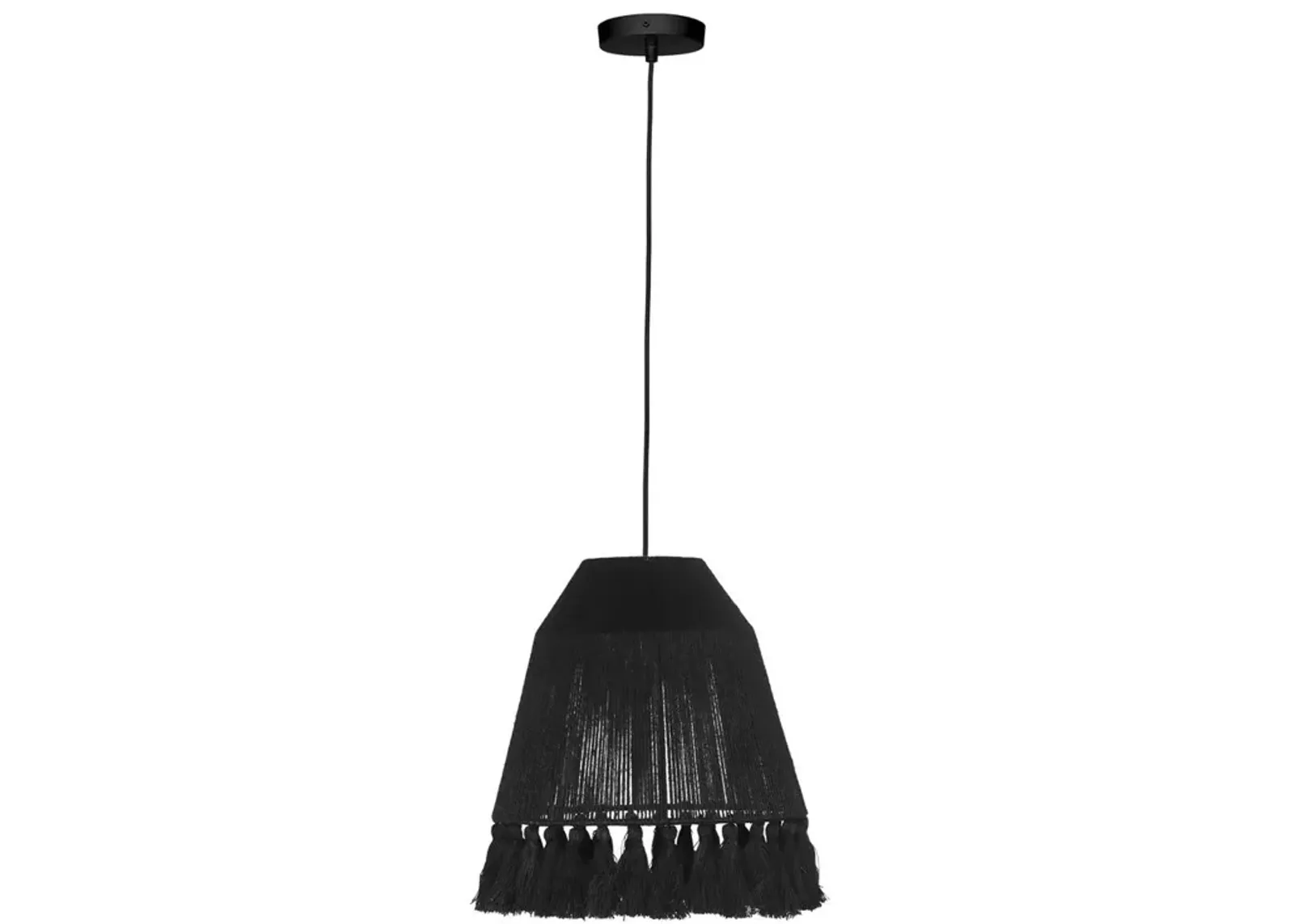 Belen Kox Bokaro Black Jute Boho Pendant Lamp, Belen Kox