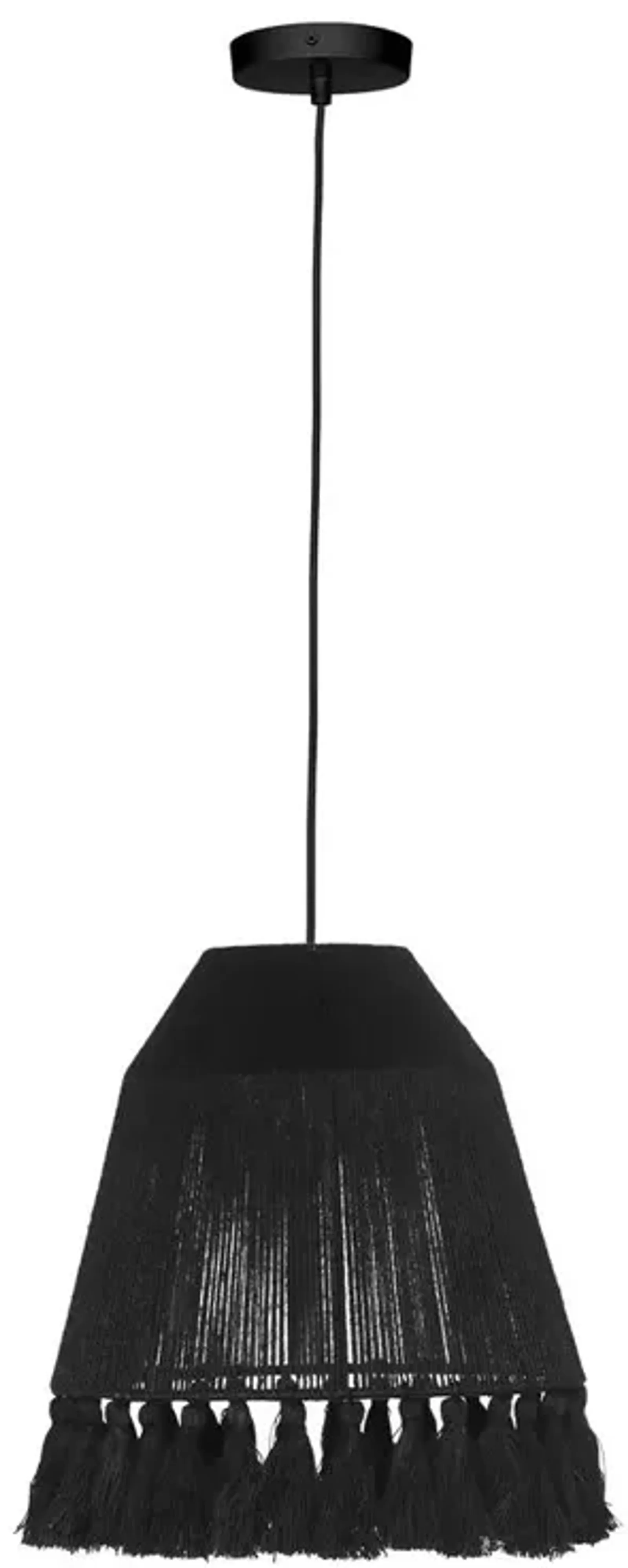 Belen Kox Bokaro Black Jute Boho Pendant Lamp, Belen Kox