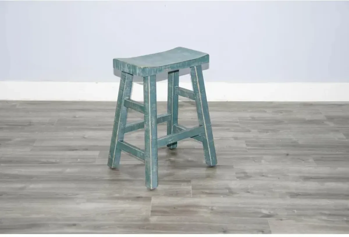 Sunny Designs Sea Grass Counter Saddle Seat Stool, Wood Seat