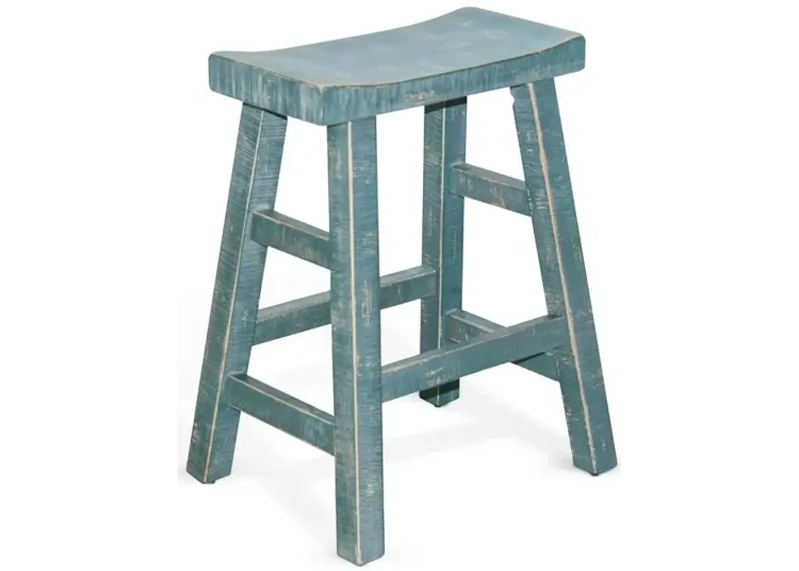 Sunny Designs Sea Grass Counter Saddle Seat Stool, Wood Seat