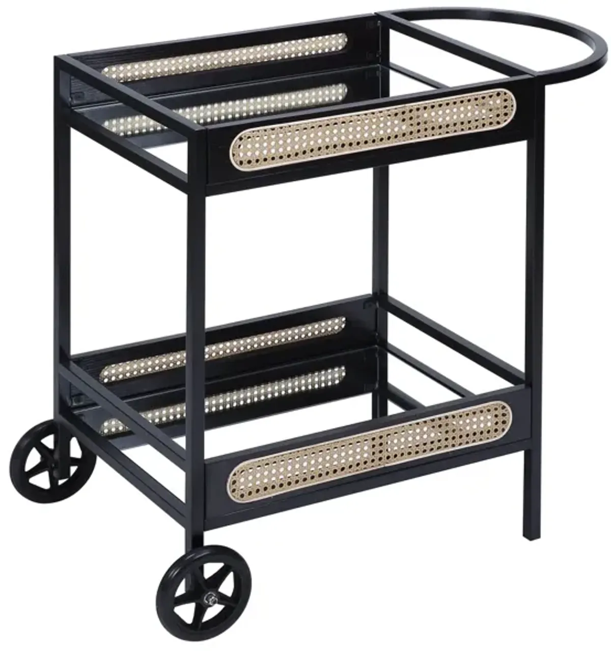 Colson Serving Cart, Black Finish AC01082