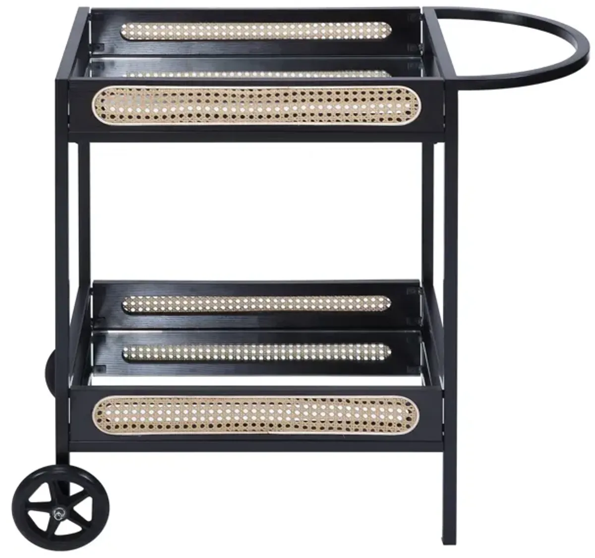 Colson Serving Cart, Black Finish AC01082