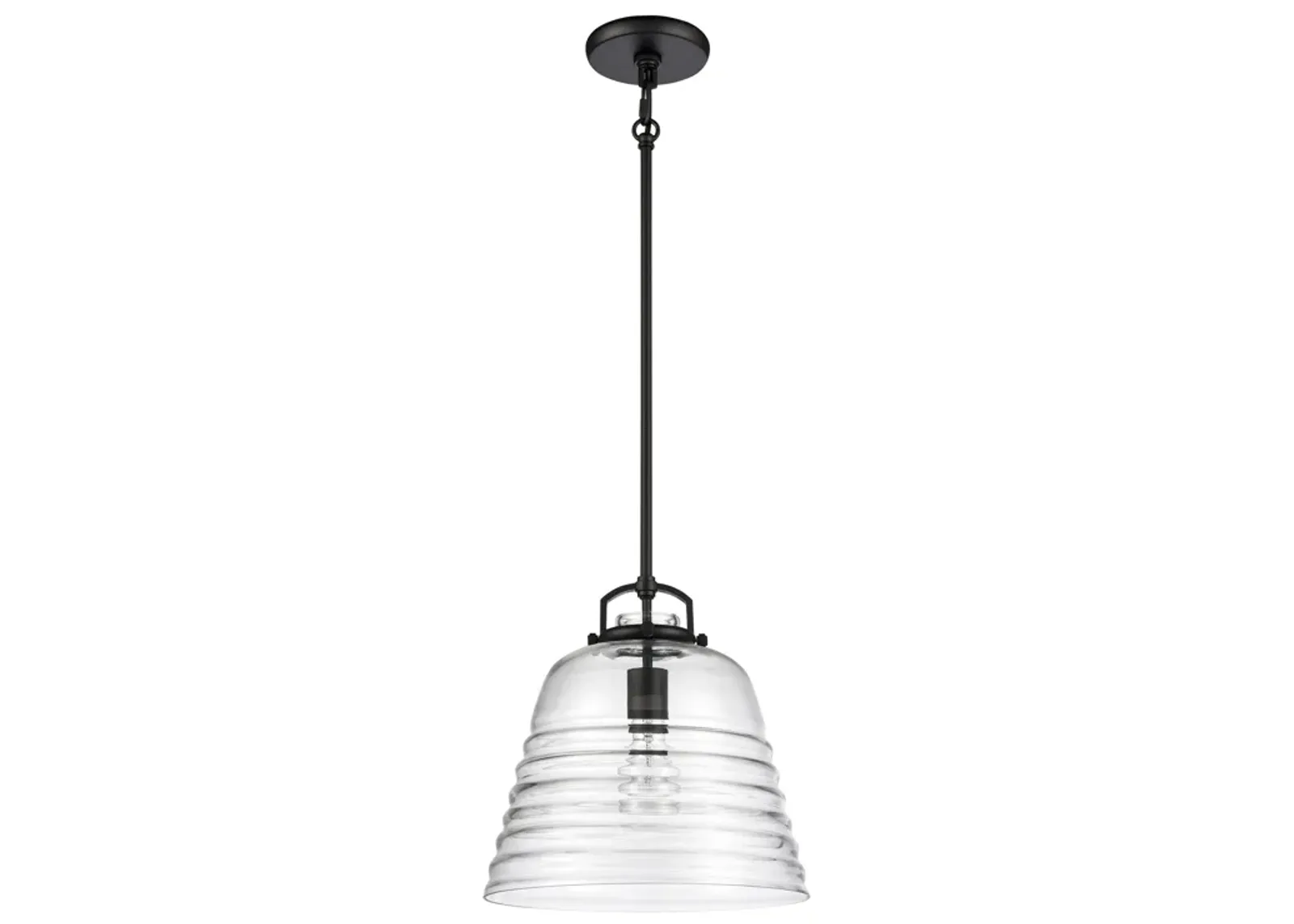 Current 12'' Wide 1-Light Black Pendant