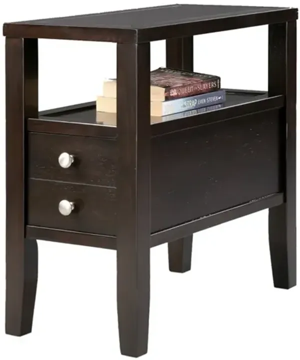 End Table with Two Storage Drawers for Living Room, Bedroom, or Office