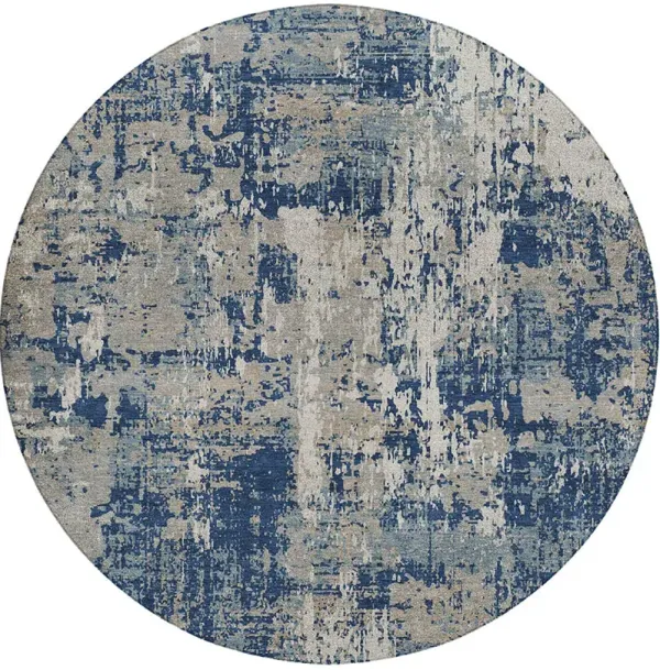 Kochi KC7 Navy 8' Round Rug