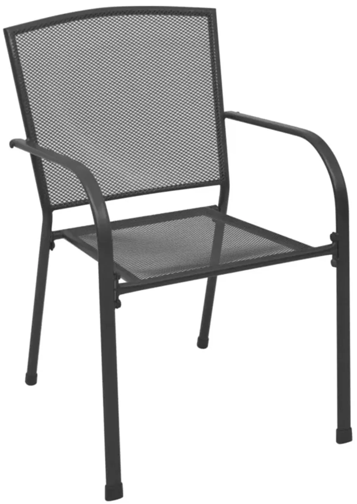 vidaXL Outdoor Chairs 4 pcs Mesh Design Anthracite Steel