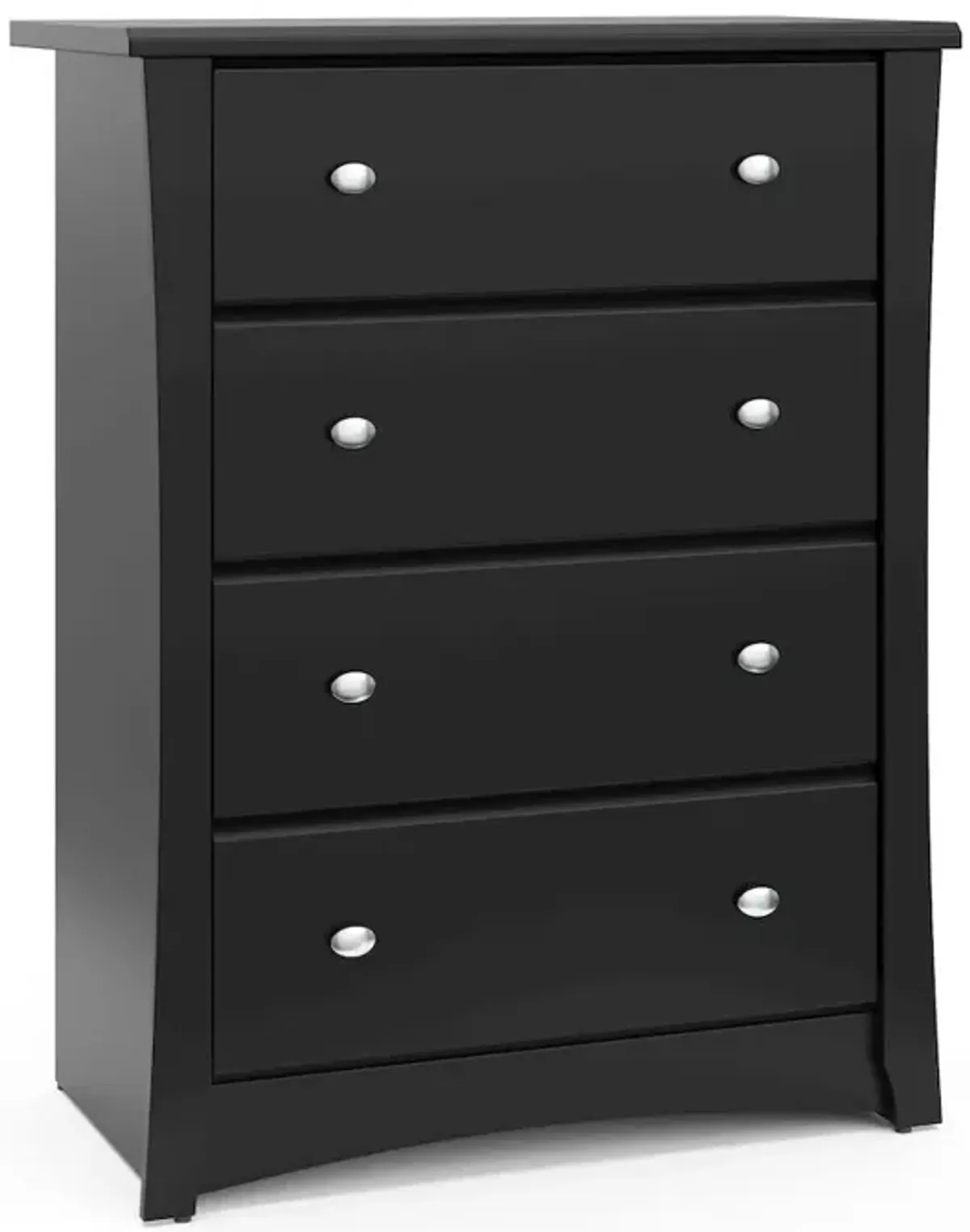 Storkcraft Crescent 4 Drawer Chest (Black) – GREENGUARD Gold Certified