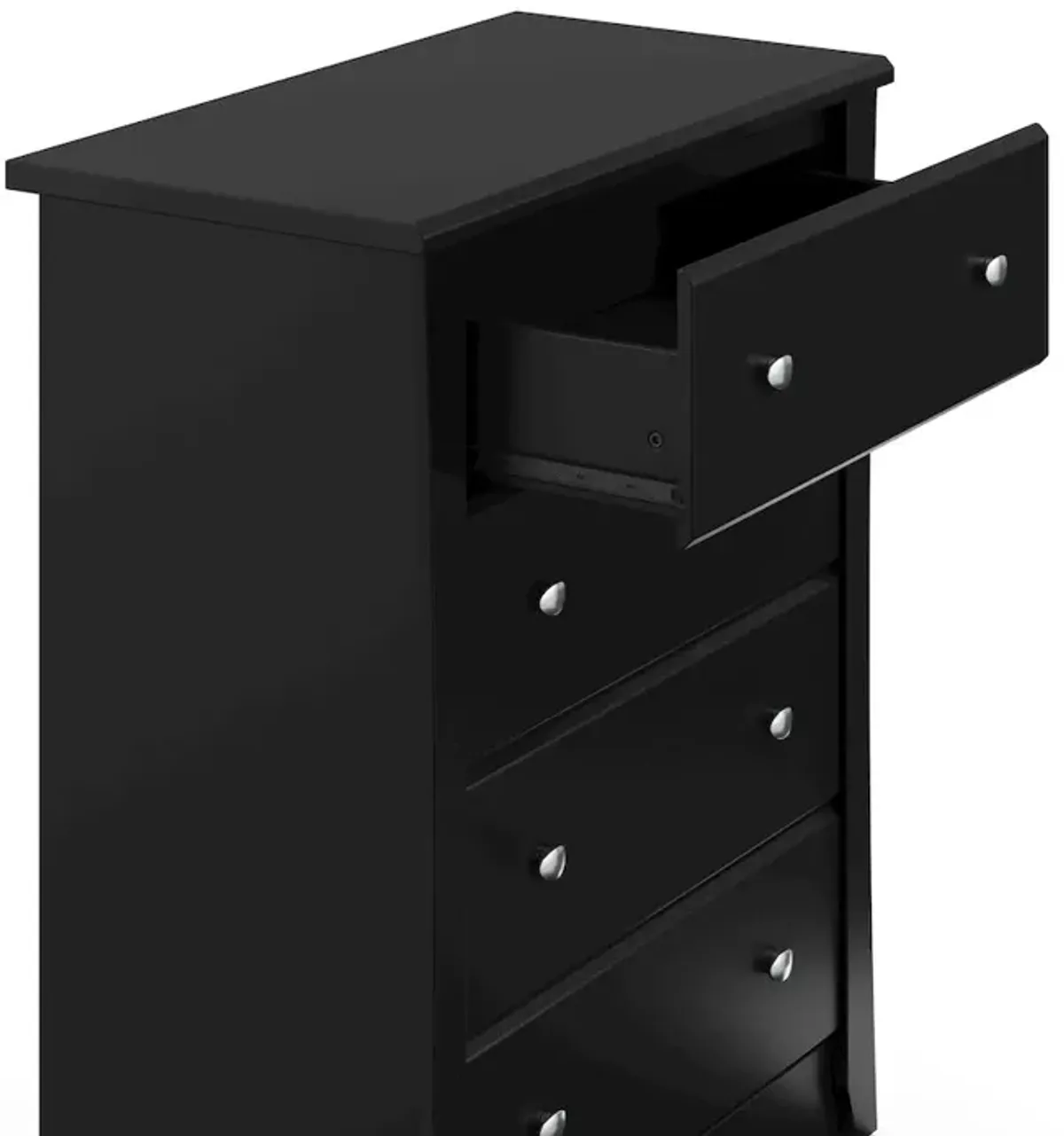 Storkcraft Crescent 4 Drawer Chest (Black) – GREENGUARD Gold Certified