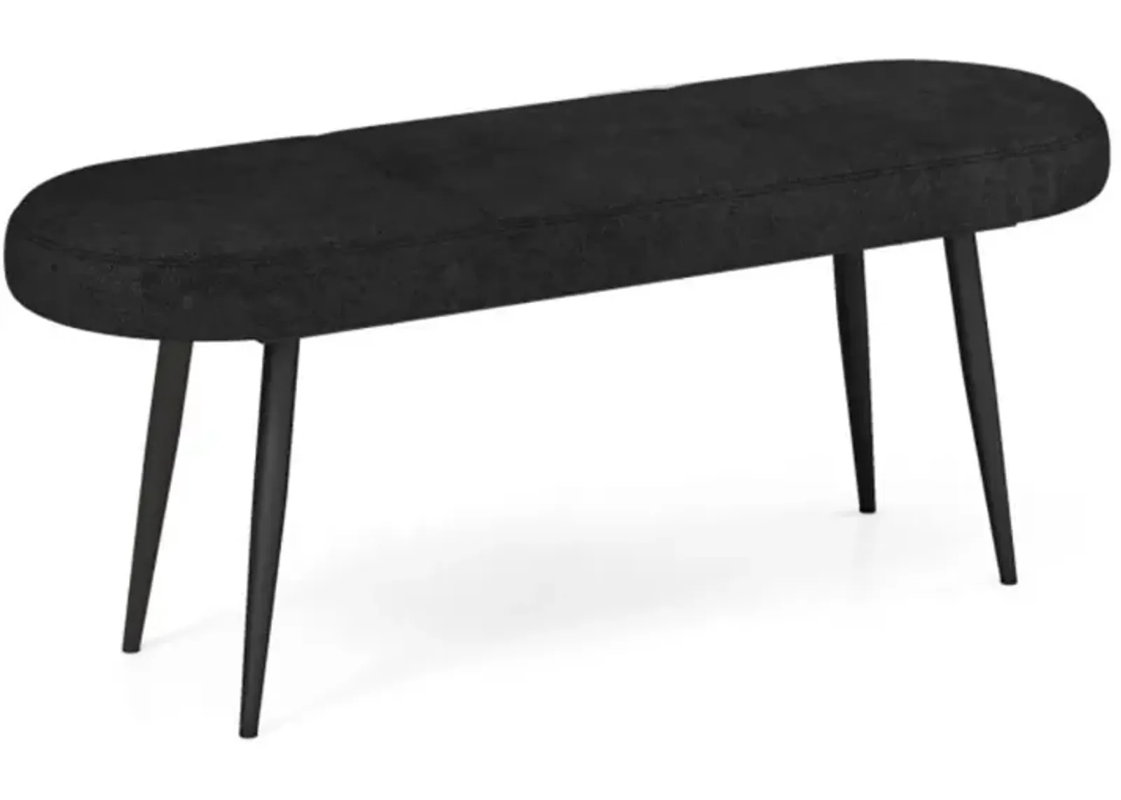 Hivvago 47 Inch Upholstered Entryway Bench with Heavy-duty Metal Frame