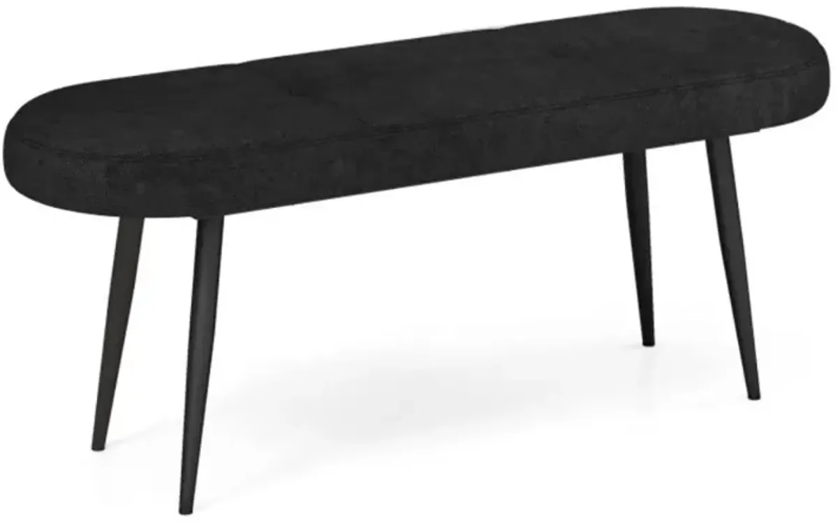 Hivvago 47 Inch Upholstered Entryway Bench with Heavy-duty Metal Frame