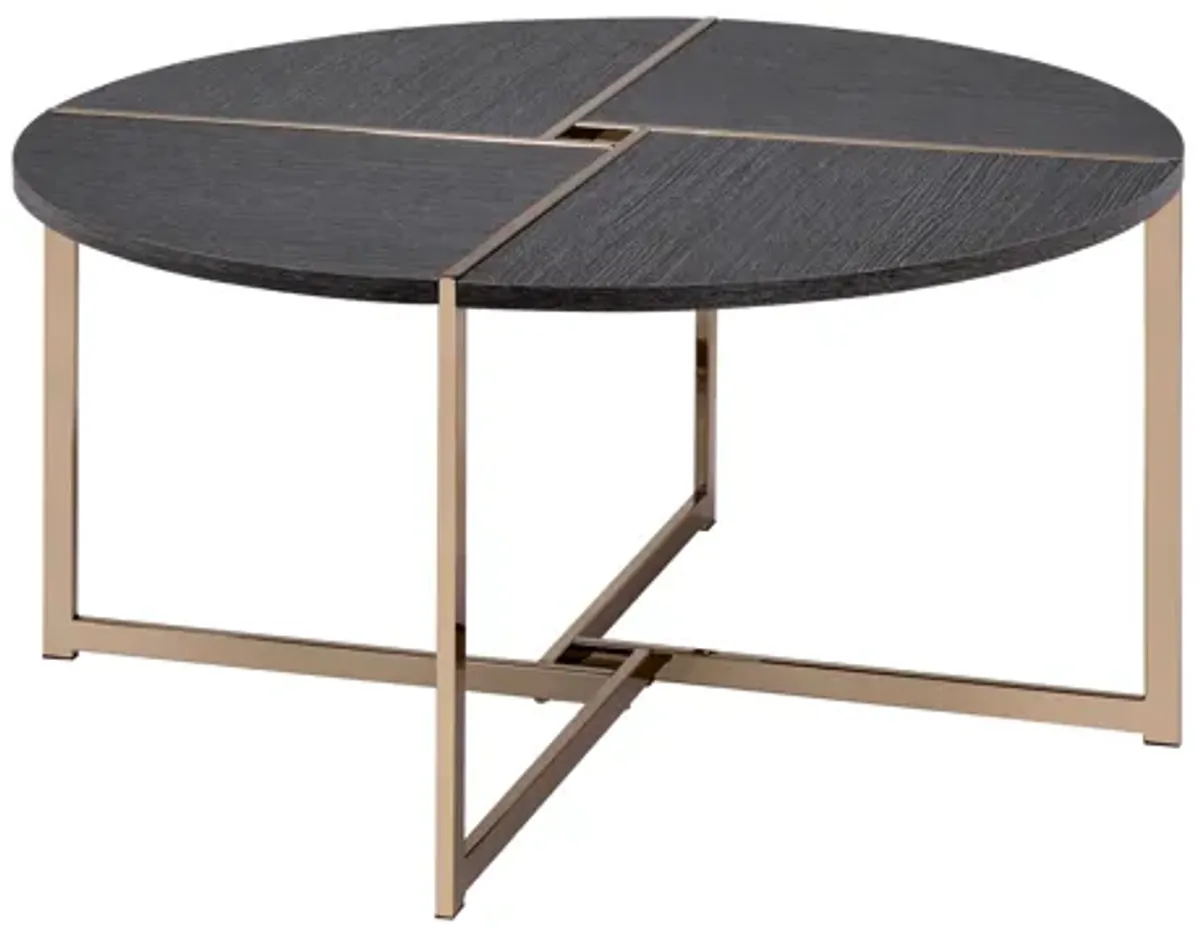 ACME Bromia Coffee Table, Black & Champagne