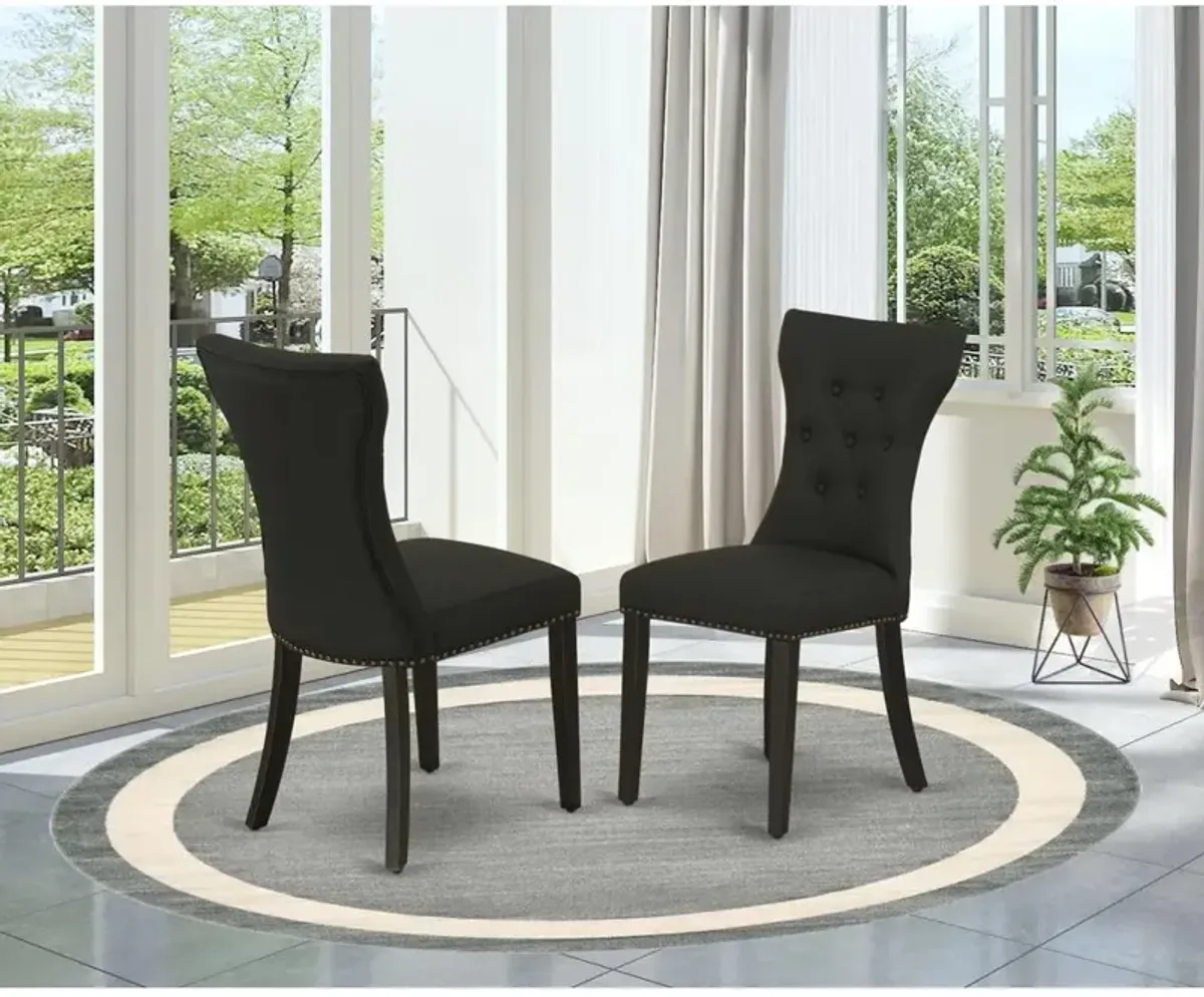 East West Furniture Dining Chair Black, GAP1T24